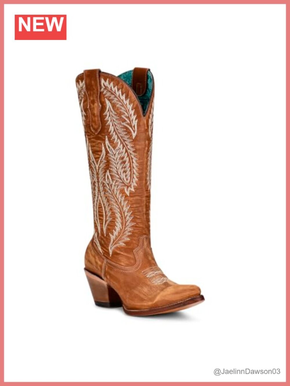 Handcrafted Western Boots Knee High Distressed Leather Pull-On